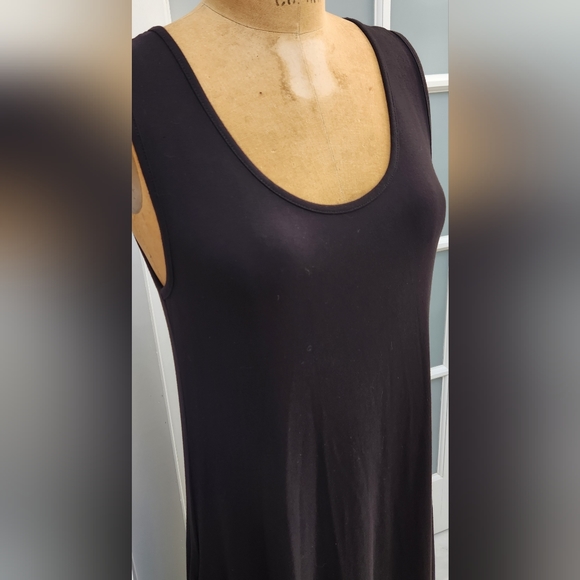 Sleeveless Black Hi-Low Hem Maxi Dress EUC - Picture 6 of 9